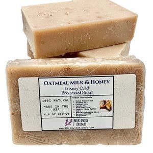 Worldwide Aromas Oatmeal Milk & Honey Soap Bar - Moisturizing & Nourishing